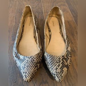 Express, Snake snake skin pointed flats